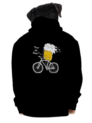 Tour de beer pánska mikina na zips Black