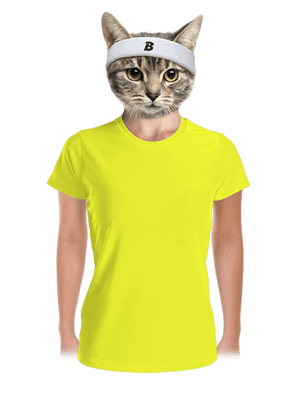 Bez potlače dámske športové tričko Neon Yellow