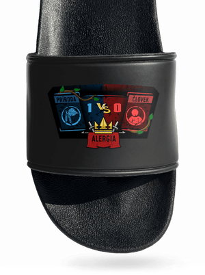 Príroda vs. človek šľapky Black