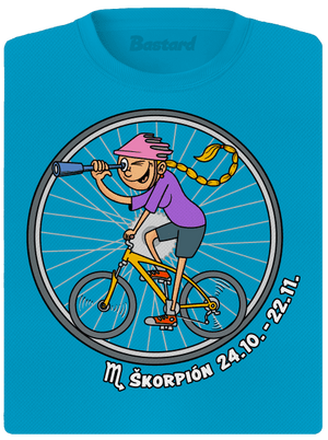 Cyklistický horoskop: Škorpión dámske športové tričko Blue Atol
