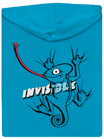 Invisible chameleon dámska mikina na zips Blue Atol