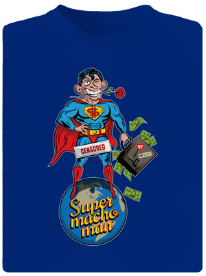 Supermachoman pánske športové tričko Royal Blue Mal