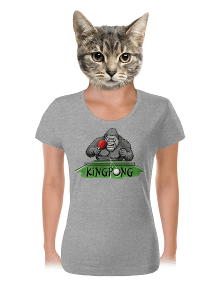 King pong dámske tričko Dark Gray Melange
