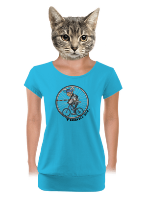 Cyklistický horoskop: Baran dámske tričko s lemom Blue Atol