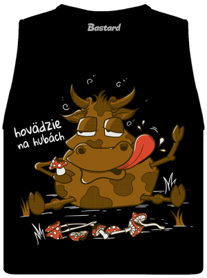 Hovädzie na hubách dámske tielko voľné Black