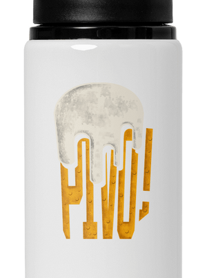 Nápis Pivo flaša na vodu White