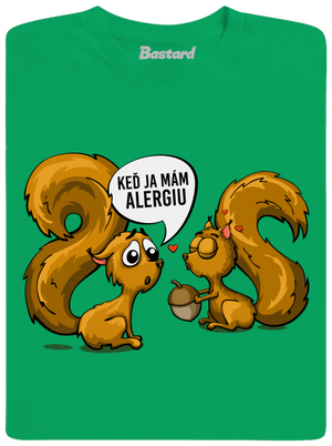 Alergická veverička pánske tričko Kelly Green