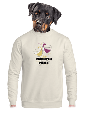 Klub riadnych pičiek unisex mikina bez kapucne Off White