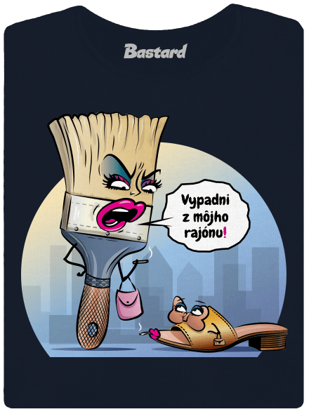 V cudzom rajóne dámske tričko Navy Mal