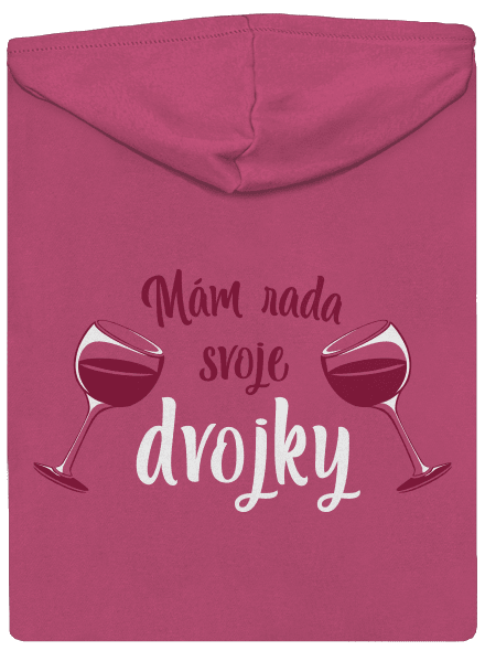 Dvojky dámska mikina na zips Magenta