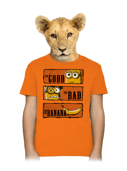 Hodný zlý a banán detské tričko Orange