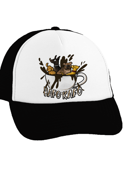 Hafo kafo šiltovka truckerka Black cap