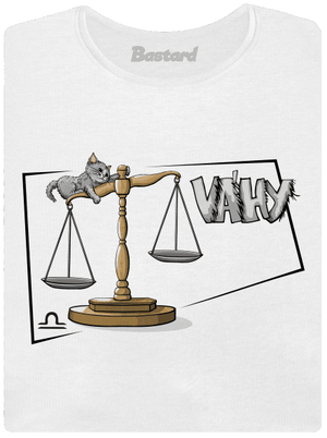 Mačací horoskop: Váhy dámske tričko prémium White