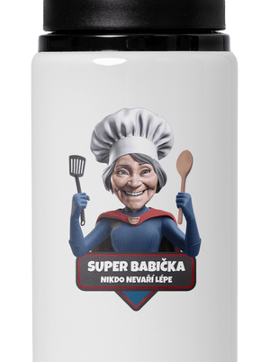 Super babička flaša na vodu White