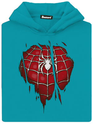 Spider Inside detská mikina klokanka Hawaiian Blue