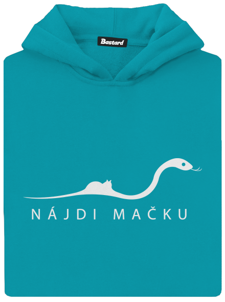 Nájdi mačku detská mikina klokanka Hawaiian Blue
