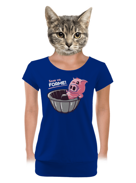 Vo forme dámske tričko s lemom Royal Blue Mal