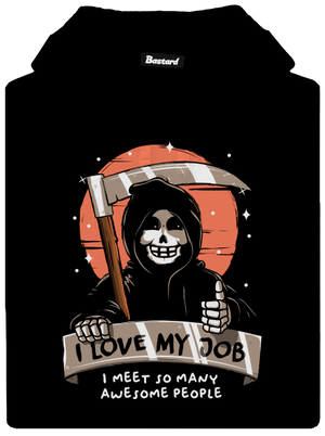 I love my job pánska mikina klokanka Black
