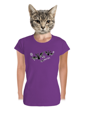 Batminton dámske tričko prémium Purple