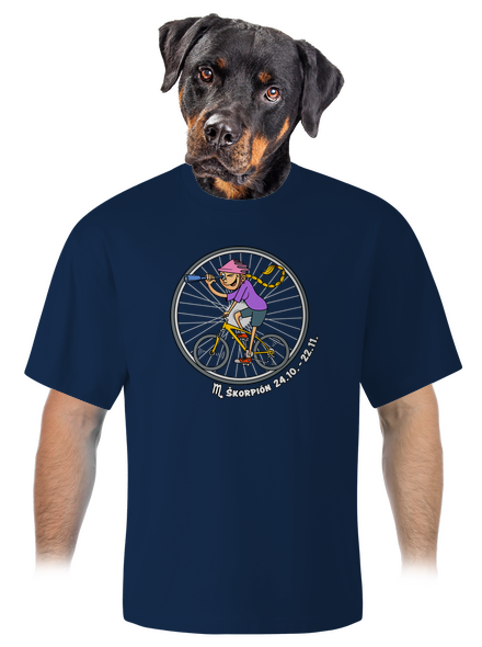 Cyklistický horoskop: Škorpión unisex tričko oversized Midnight Blue