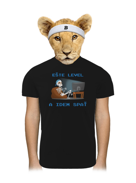 Ešte level detské športové tričko Black