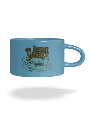 Kapučičíno hrnček makronka Blue Macaron