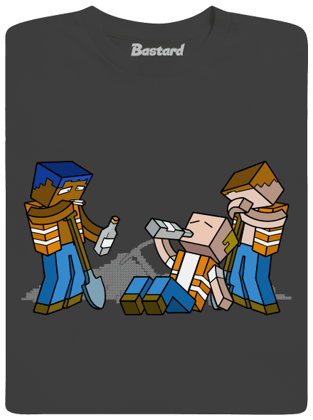 Real Minecraft pánske dlhý rukáv Dark Grey