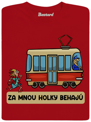 Za mnou baby behajú pánske dlhý rukáv Red