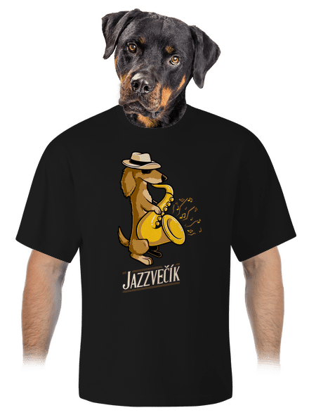 Jazzvečík unisex tričko oversized Black