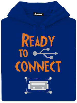 USB pripojenie dámska mikina klokanka Royal Blue Mal