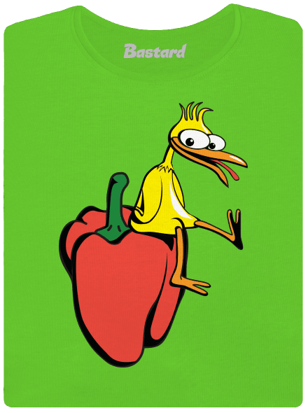 Kura na paprike dámske tričko Apple Green
