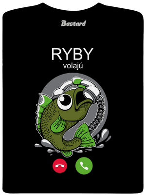 Ryby volají pánske dlhý rukáv Black