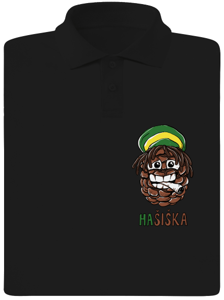 Hašiška pánska polokošeľa Black
