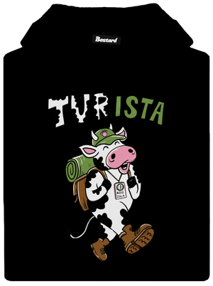 Tur na cestách pánska mikina klokanka Black