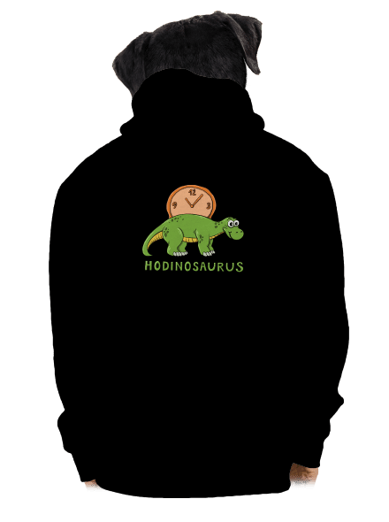 Hodinosaurus pánska mikina na zips Black