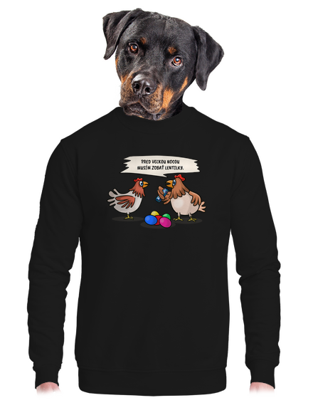 Sliepka pred Veľkou nocou unisex mikina bez kapucne Black
