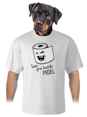 Prdel unisex tričko oversized White