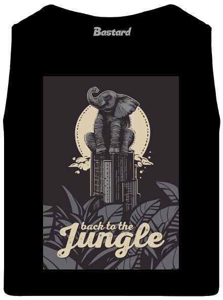 Back to the jungle pánske tielko Black