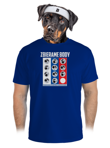 Zbierame body - hokej pánske športové tričko Royal Blue Mal