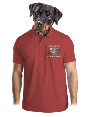 Ešte level pánska polokošeľa Burgundy