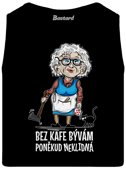 Neklidná bez kafe pánske tielko Black