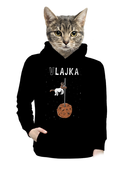 Vlajka dámska mikina klokanka Black