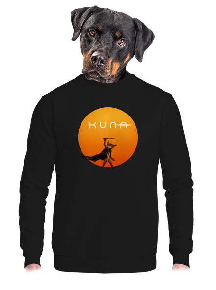 Kuna unisex mikina bez kapucne Black