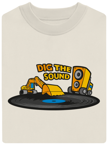 Dig the sound unisex mikina bez kapucne Off White