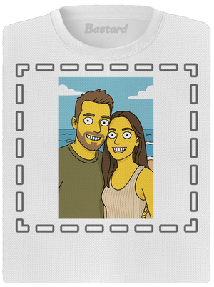 Simpsonovi z vlastnej fotky dámske športové tričko White