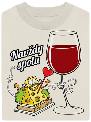 Navždy spolu unisex mikina bez kapucne Off White