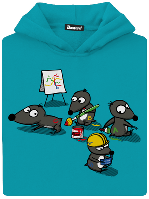 Pražský krtko - Trasa D detská mikina klokanka Hawaiian Blue