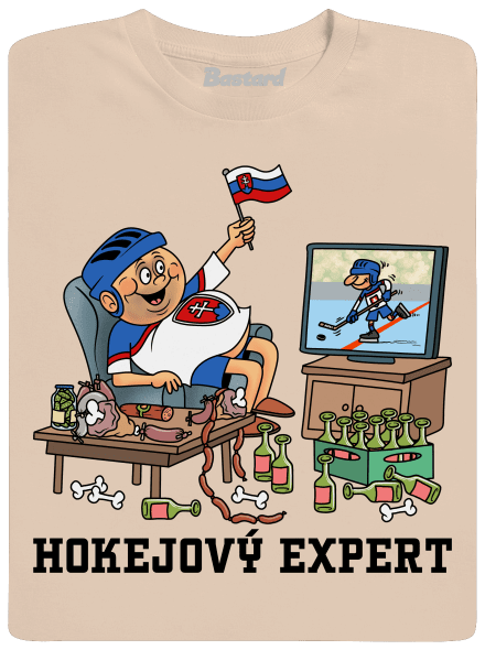 Hokejový expert pánske tričko Sand