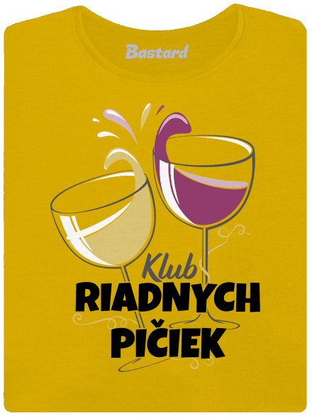 Klub riadnych pičiek dámske tričko Yellow