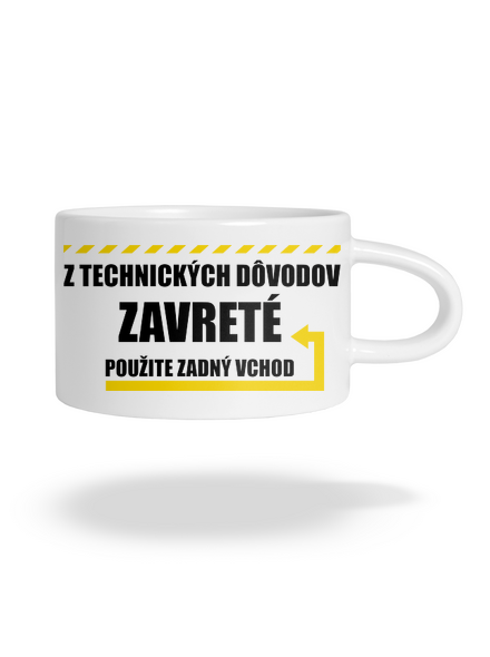 Zadný vchod hrnček makronka White